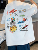 Oversized Streetwear Plus Size Cotton Space Adventure