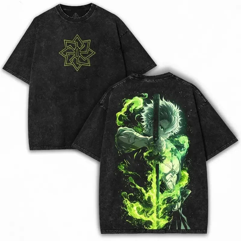 Shinazugawa Sanemi Oversized Streetwear T-Shirt