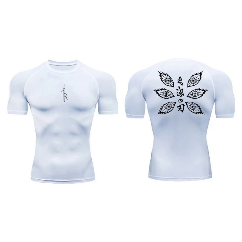 Dry Fit Athleisure Demon slayer Kokushibo Compression Shirt