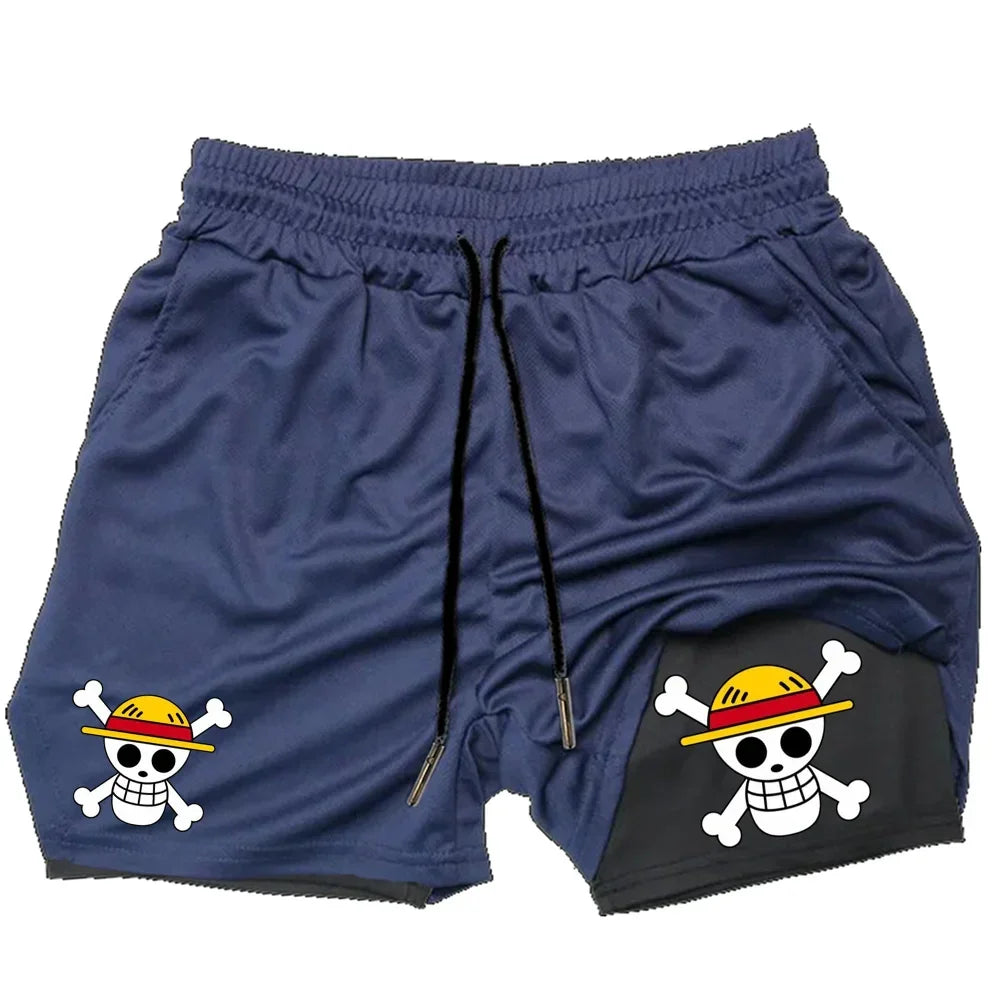One Piece Skull Dry-Fit Compression Shorts
