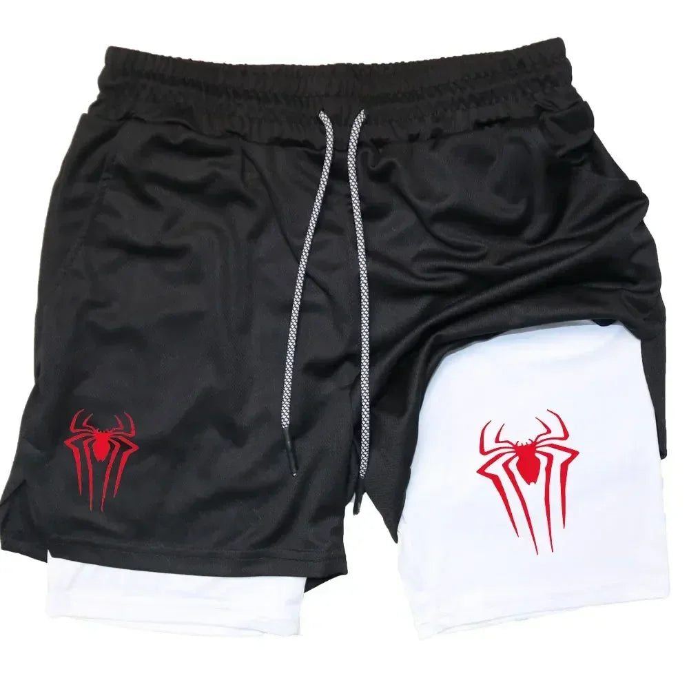 Spider Home Dry-Fit Compression Shorts 2 in 1