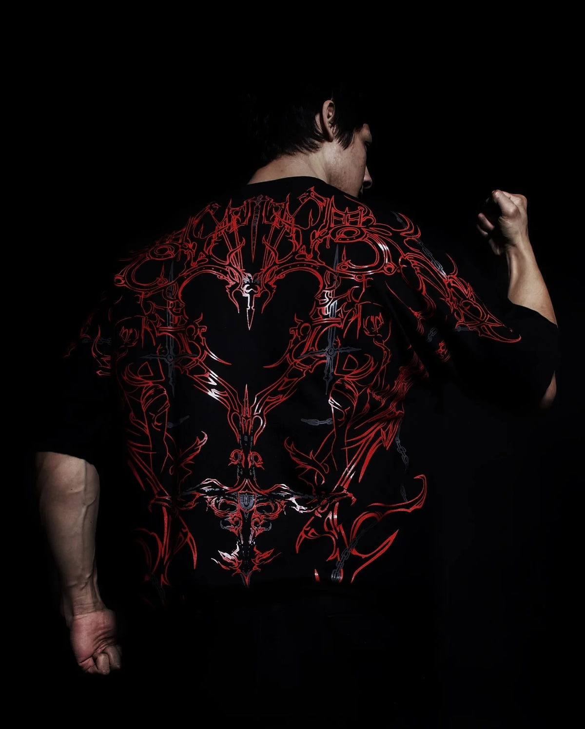 Oversized T-shirt Black Shadow