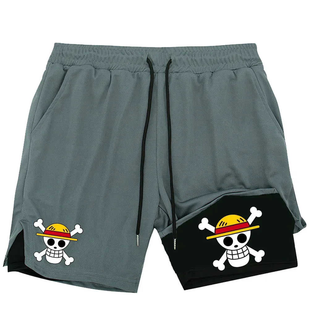 One Piece Skull Dry-Fit Compression Shorts
