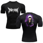 Dry Fit Athleisure Anime Jujutsu Kaisen Print Compression Shirt