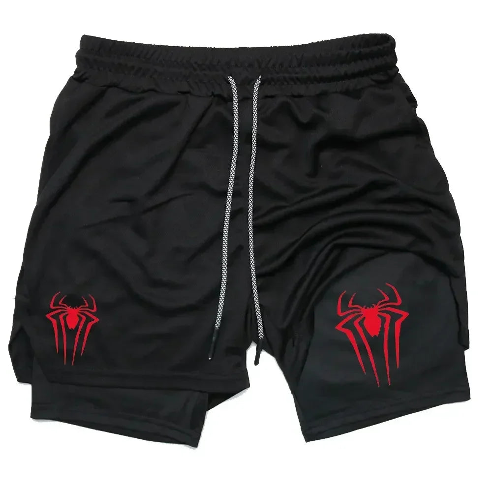 Spider Home Dry-Fit Compression Shorts 2 in 1