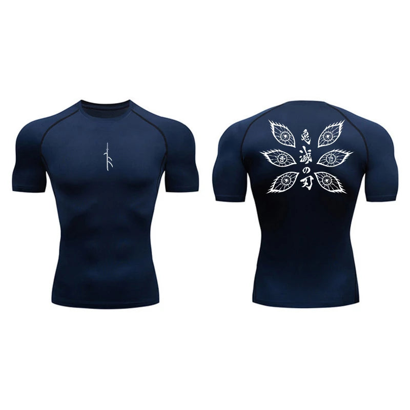 Dry Fit Athleisure Demon slayer Kokushibo Compression Shirt