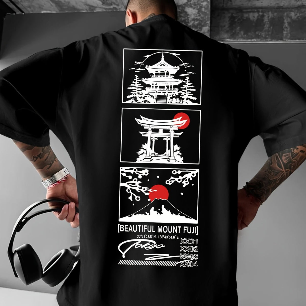 Oversized Streetwear Plus Size Japão-Themed