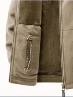 Men's warm Norwegian sporty fleece jacket with hood.