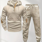 Men'sFashion Set Knit Jacquard Hoodie and Pants