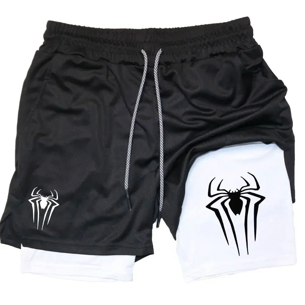 Spider Home Dry-Fit Compression Shorts 2 in 1
