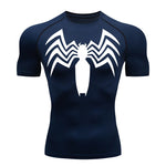 Dry Fit Athleisure Spider Print Compression Shirt 02