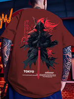 Oversized Streetwear Plus Size Japanese Samurai