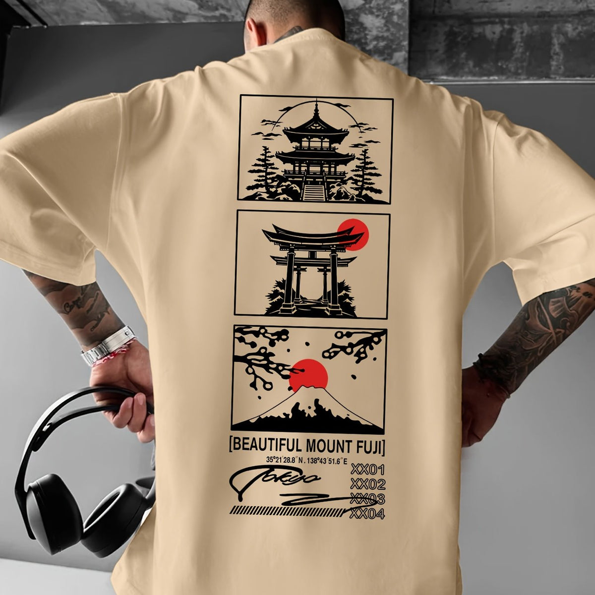 Oversized Streetwear Plus Size Japão-Themed